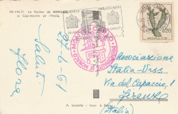 CARTOLINA 1961 DA PRINCIPATO DI MONACO PER ITALIA - TIMBRO MONTE-CARLO (Z1828 - Storia Postale