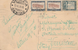 CARTOLINA 1928 DA GRECIA PER ITALIA - ATHENES -BOULECARD KIFISSIA (Z738 - Lettres & Documents
