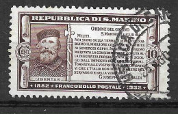 SAN MARINO - 1932 - GARIBALDI - C.10 - USATO (YVERT 168 - MICHEL 184- SS 168) - Used Stamps