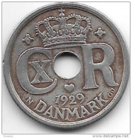 *denmark  25 Ore 1929  Km  823.2   Vf+ - Danemark