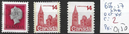 CANADA 656-57 & 657a  Oblitéré & ** Côte 2 € - Gebraucht