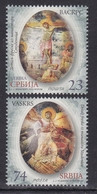 Serbia 2019 Easter Ostern Paques Celebrations Religions Christianity Frescos, Set MNH - Easter