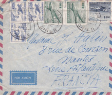 CHILI--Lettre VALPARAISO  Pour NANTES (France)-Composition De Timbres Sur Lettre..cachets - Chili