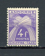 ANDORRE FR -  TAXE -  N° Yvert  T 28* - Unused Stamps