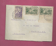 Lettre De 1937 Pour La France - YT N° 166 Et 167 En Paire - Exposition Internationale De Paris - Cachet "Paris Sydney " - Briefe U. Dokumente