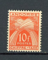 ANDORRE - TAXE  - N° Yvert 30 ** - Unused Stamps