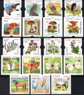 Tunisia:Birds 2022-mushrooms 2023-medicinal Plants 2022-butterflies 2014-fauna 2019 (full Sets) MNH** - Mezclas (max 999 Sellos)