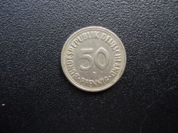 RÉPUBLIQUE FÉDÉRALE  ALLEMANDE : 50 PFENNIG   1967 D    KM 109.1     SUP 55 - 50 Pfennig