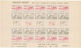 Philatec Potain Exposition Philatélique Chateau De La Clayette 71 , Deux Planches Gommées ** - Philatelic Fairs