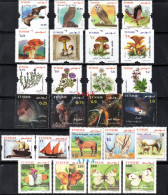 Tunisia:Birds 2022-mushrooms 2023-medicinal Plants 2022-Fish 2021-boats 2022-fauna2019-butterflies2014(full Sets) MNH** - Mezclas (max 999 Sellos)