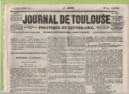 JOURNAL DE TOULOUSE 13 11 1847 - CONSEIL MUNICIPAL JURES SOCIETE DE ST MARTIN - SUISSE - ZAGREB AGRAM - MEXICO - 1800 - 1849