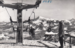 E376) KIRCHBERG In Tirol - Lift Gegen Kitzbüheler Horn - Sessellift - Skifahrer - Alte FOTO AK - Kirchberg