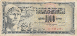 BANCONOTA 1000 DINARI JUGOSLAVIA VF (ZX1543 - Yougoslavie