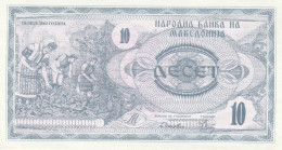 BANCONOTA 10 MACEDONIA UNC (ZX1545 - Noord-Macedonië