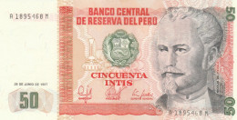 BANCONOTA PERU 50 INTIS UNC (ZX1510 - Perù