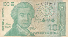 BANCONOTA 100 DINARA CROAZIA VF (ZX1490 - Croatia