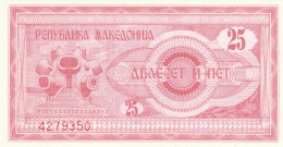 BANCONOTA  MACEDONIA 25 UNC (ZX1383 - North Macedonia