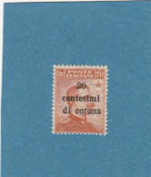 FRANCOBOLLO NUOVO TERRE REDENTE 20 CENT. CORONA NUOVO (ZX1664 - Occupazione Austriaca