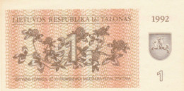 BANCONOTA LITUANIA 1 UNC (ZX1593 - Litouwen