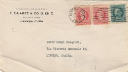 LETTERA 1922 F.SUAREZ-CUBA TIMBRO HABANA (ZX238 - Cartas & Documentos