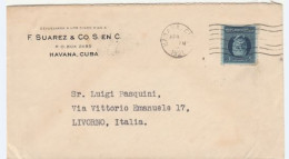 LETTERA 1921 F.SUAREZ-CUBA TIMBRO HABANA (ZX230 - Lettres & Documents