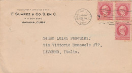 LETTERA 1922 F.SUAREZ-CUBA TIMBRO HABANA (ZX244 - Briefe U. Dokumente