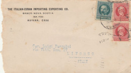 LETTERA CIRCA 1922 ITALIAN-CUBAN IMPORT EXP TIMBRO HABANA (ZX237 - Briefe U. Dokumente