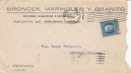 LETTERA 1924 BRONCES MARMOLESCUBA TIMBRO HABANA (ZX232 - Cartas & Documentos