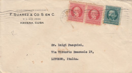 LETTERA CIRCA 1920 F.SUAREZ-CUBA TIMBRO HABANA (ZX219 - Storia Postale