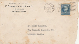 LETTERA 1921 F.SUAREZ-CUBA TIMBRO HABANA (ZX227 - Cartas & Documentos