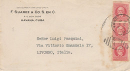 LETTERA CIRCA 1920 F.SUAREZ-CUBA TIMBRO HABANA (ZX220 - Cartas & Documentos