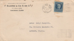 LETTERA 1922 F.SUAREZ-CUBA TIMBRO HABANA (ZX211 - Covers & Documents