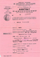 VIEUX PAPIERS 75 PARIS CONTRAT ABONNEMENT ELECTRICITE FOURNITURE COURANT 1928 - Electricidad & Gas