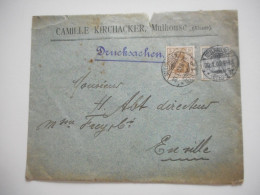 ENVELOPPE MULHOUSE POUR GUEBWILLER , COMMERCIALE 1903  CAMILLE KIRCHACKER - Collections (sans Albums)