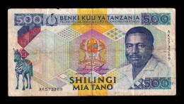 Tanzania 500 Shilingi ND (1989) Pick 21a Mbc Vf - Tansania