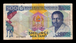 Tanzania 500 Shilingi ND (1989) Pick 21a Mbc Vf - Tanzanie