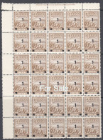 #43 Great Britain Lundy Island Puffin Stamp 1969 1p On 9p Black Overprint Full Pane #161 Retirment Sale Price Slashed! - Ortsausgaben