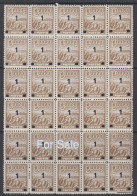 #44 Great Britain Lundy Island Puffin Stamp 1969 1p On 9p Black Overprint Full Pane #161(f) Price Slashed! - Emissione Locali