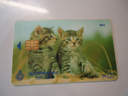 THAILAND   USED  TOT CHIPS CAT CATS - Katten