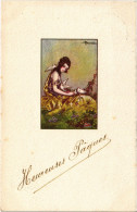 PC ARTIST SIGNED, BUSI, HEUREUSES PAQUES, Vintage Postcard (b51001) - Busi, Adolfo