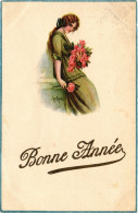 PC ARTIST SIGNED, MAUZAN, BONNE ANNÉE, Vintage Postcard (b51006) - Mauzan, L.A.