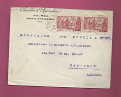 Lettre De Nouvelle Calédonie De 1940 Pour Les EUAN - YT N° 173 En Paire - Exposition Internationale De Paris - Brieven En Documenten