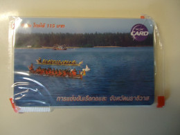 THAILAND   MINT TOT RARE  CARDS  BOATS RIVER - Barche