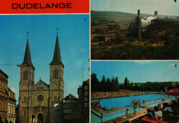 DUDELANGE - 1. Église 2. Usines 3. Piscine  Messageries Paul Kraus Nr 1305 - Dudelange