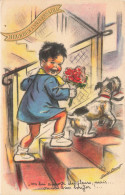 Germaine BOURET * Illustrateur Bouret * éditeur M.D. PARIS BOURET A * Enfant Chien Dog * Heureux Anniversaire - Bouret, Germaine