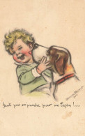 Germaine BOURET * CPA Illustrateur Bouret * éditeur M.D. PARIS N°41 * Enfant Chien Dog - Bouret, Germaine