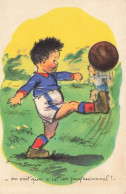 Germaine BOURET * CPA Illustrateur Bouret * éditeur M.D. PARIS Série 675 * Enfant Garçon Sport Foot Football Ballon - Bouret, Germaine