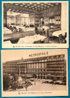 (Lot De 2) CPA CPSM Belgique Belgie BRUXELLES - Hôtel METROPOLE + Grill - Cafés, Hotels, Restaurants