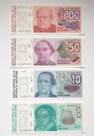 4 BILLETS ARGENTINE - 100 / 50 / 10 / 1 Austral  - NEUFS - Perù