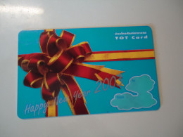 THAILAND USED  CARDS   TOT CHIPS   HAPPY NEW YEAR 2003 - Navidad